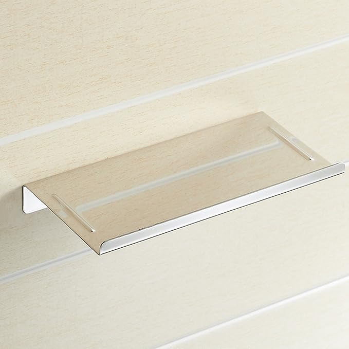 Wall Mount Stainless Steel Bathroom Toilet Small Phone Holder Phone Shelf, Anti-Slip Style and Chrome Mirror Polished