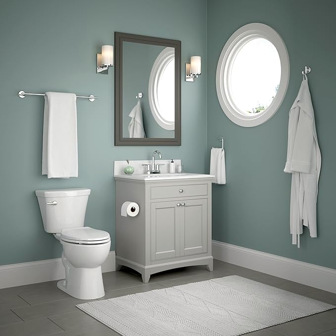 Delta Trinsic (1-Pack) Toilet Paper Holder Polished Chrome Tissue Roll Holder for Bathroom Organization and Storage Single Post Toilet Tissue Holder Wall Bathroom Accessories 75950