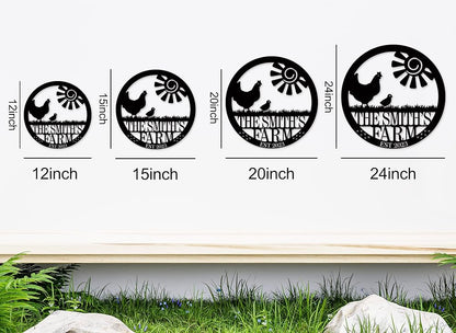 Personalized Chicken Farm Sign, Custom Chicken Coop Signs