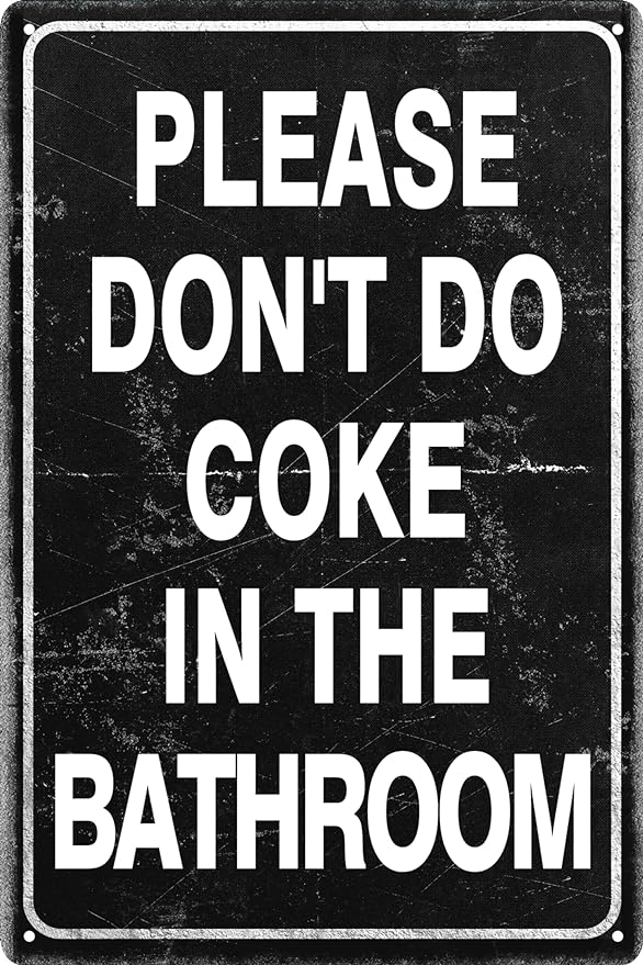 Vintage Tin Sign Retro Metal Funny Bathroom Signs for Home Decor Stylish Wall Art Plaques Gift for Bathroom Kitchen and Gothic Wall Decor in Every Room 12x8 in