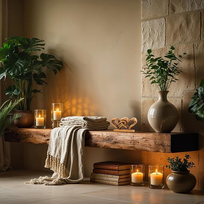 Decozen Gifts for Mom - Wooden Heart Sculpture - Mother's Day Birthday Gifts, Home, Office, Living Room, Shelf, Fireplace, Farmhouse, Tabletop, Boho and Mantle Decor - Mothers Day Decorations