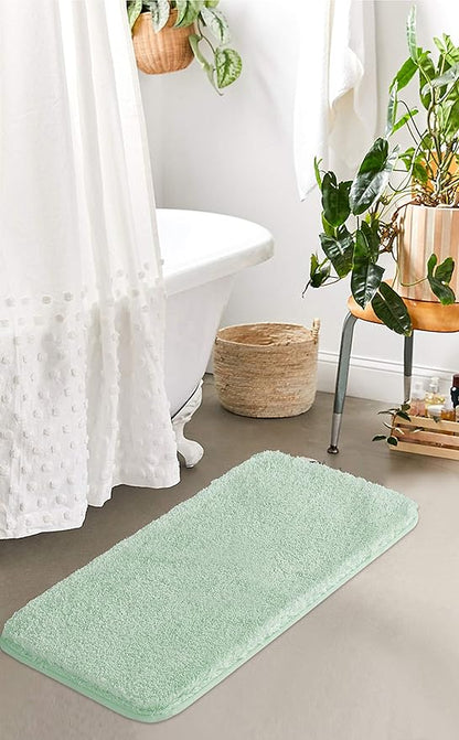 Suchtale Large Bathroom Rug - Extra Soft & Absorbent Shaggy Mat (24 x 40, Pale Green) Machine Washable Microfiber Non Slip Bath Mat