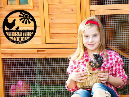 Personalized Chicken Farm Sign, Custom Chicken Coop Signs