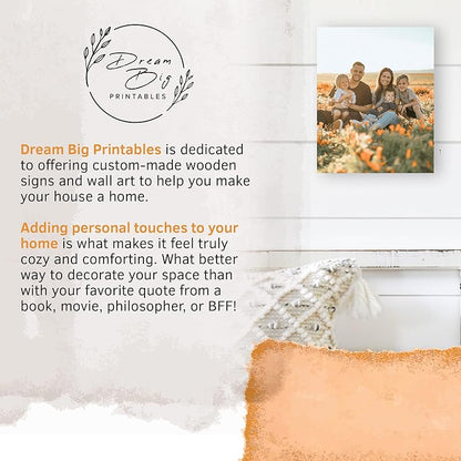 Custom Wood Signs Personalized | Farmhouse Decor | Personalized Signs | Personalized Rustic Wood Signs | Father's Day Gift | Custom Sign | Ready to Hang! (3.5x12 Inches)