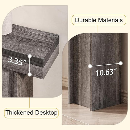 55Inch Farmhouse Console Table,Wooden Rectangular Sofa Table Behind The Couch,Entryway Console Table with Storage for Living Room, Hallway,Entrance (Grey)