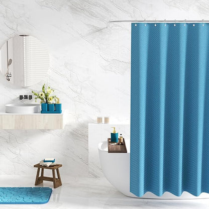 Bathroom Accessory Set - 25PC Teal Bathroom Set, Bathroom Set with Shower Curtain and Rugs, Bathroom Accessories Set, Shower Curtain Set, Trash Can & Soap Dispenser