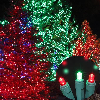 100 Count Red and Green - String Lights - 21.6FT LED Christmas Lights, Mini led Lights for Indoor Outdoor Home Holiday Party Wedding Independence Day Decoration