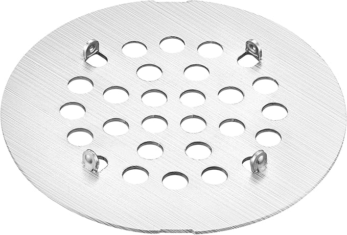 rrajj 4-1/4 (4.25) Inch(108mm) Round Snap-in Shower Floor Drain Cover Replacement Cover (Chrome)