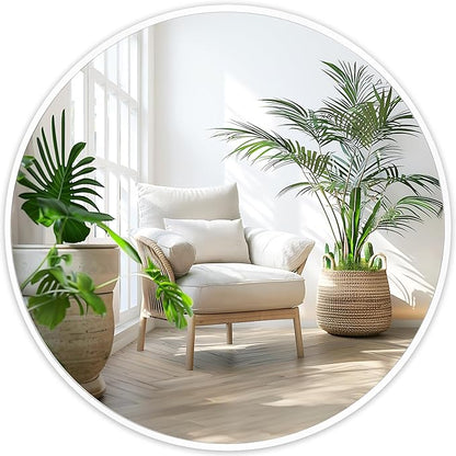 Fabuday White Round Mirror 28 Inch - Big Circle Mirror for Bathroom, Living Room, Hallway, Entryway, Matte Aluminum Frame Circular Mirrors for Wall Decor