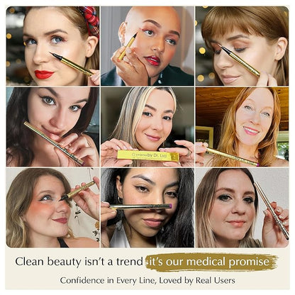 Waterproof Eyeliner - Smudge-Proof Liquid Eyeliner Pen with Precision Tip for Smooth, Long-Lasting Application - Vegan, Hypoallergenic & Gluten-Free Eye Liner - 6 Shades 2mL each Gift Set