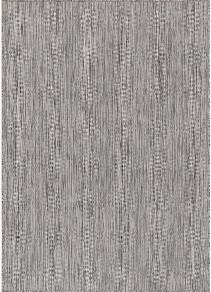 Washable Indoor Outdoor Rug 8x10 Weather Resistant Area Rugs Modern Solid for Porch Deck Balcony Backyard Patio Outside Carpet (8 X 10 Silver Grey)