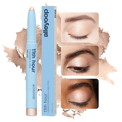 ALLEYOOP 11th Hour Waterproof Cream Eyeshadow Stick ?€? Long-Lasting Eye Shadow Pencil & Eyeliner, Cream to Powder Stick & Highlighter ?€? Smudge-Proof Eyeshadow Shimmer, Baby Pearl Shimmer