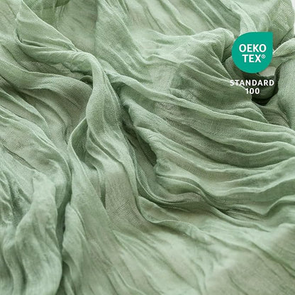 Sioloc 1 Pack Sage Green Cheesecloth Table Runner Fall Autumn Decor for Home 10ft Table Cloth for Tea Wedding Birthday Party Baby Bridal Shower Halloween Thanksgiving