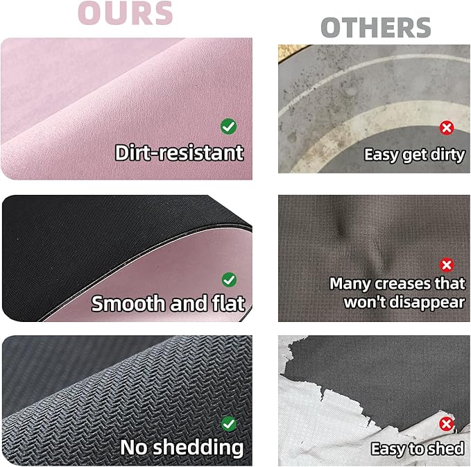 Bath Mat, Bathroom Rugs Non Slip Washable Thin Absorbent Quick Dry Bath Mat Fits Under Door Bathroom Floor Mat Perfect for Bath, Shower, or Sink 20"x48" Pink