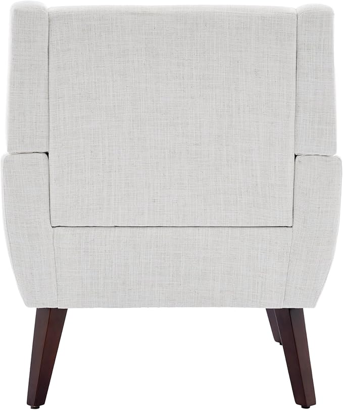 UIXE Accent Chair, Fabric Upholstered Armchair for Living Room, Comfy Arm Chair Single Sofa Bedroom Side Reading Seat - Flax Beige