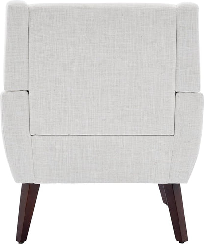 UIXE Accent Chair, Fabric Upholstered Armchair for Living Room, Comfy Arm Chair Single Sofa Bedroom Side Reading Seat - Flax Beige