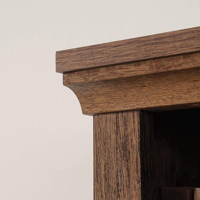 Sauder 5 Tier Book Shelf Wooden Bookcase Multipurpose Bookshelf for Home Office, Living Room, in Vintage Oak