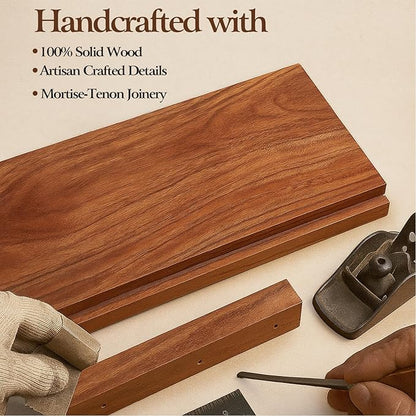 Solid Walnut Floating Shelves for Wall, 24"*10"*1.6"Real Thick Wood Mounted Wall Display Shelf with Joinery for Home Decor, Bathroom,Kitchen（ Natural Walnut Brown）