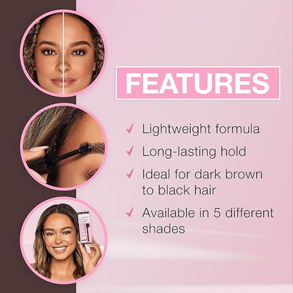 Ardell Brow Glue Dark Brown with Styling Brush ?€? Tinted Eyebrow Gel for Lamination Lift, All-Day Extreme Hold Brow Gel for Defined Brows, 0.35 oz