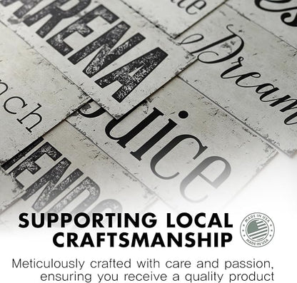 Rustic Custom Metal Sign - Custom Sign for Indoor or Outdoor Use (Rustic Tan Border)