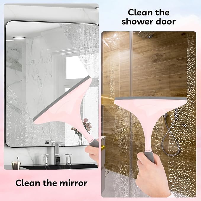 14 Pcs Bathroom Cleaning Tools with Toilet Brush, Scrub Brush, Cleaning Brush for Toilet, Bathtub, Pink Toilet Brush and Holder Set with Ergonomic Handle and Sturdy Bristles