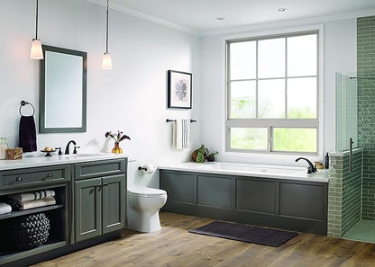 Delta Windemere (1-Pack) Toilet Paper Holder Oil Rubbed Bronze Tissue Roll Holder for Bathroom Organization and Storage Spring Loaded Toilet Tissue Holder Wall Bathroom Accessories 70050-OB