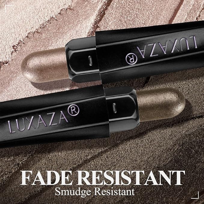 6PCS Cream Eyeshadow Stick Makeup Sets, Metallic And Matte Shimmer Eye Shadow Eye Brightener Stick Pencil Crayon, B01-Pink Brown