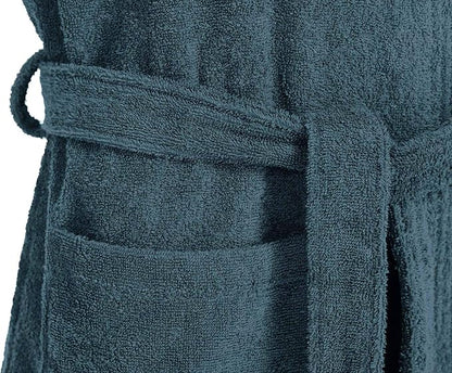 SIORO Mens Robe Terry Cloth Kimono Bathrobe Cotton Soft Shower Towel Bath Robes Calf Length Housecoat for Spa Hotel Hot Tub