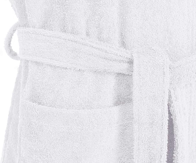 SIORO Mens Robe Terry Cloth Kimono Bathrobe Cotton Soft Shower Towel Bath Robes Calf Length Housecoat for Spa Hotel Hot Tub