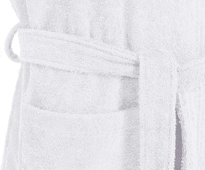 SIORO Mens Robe Terry Cloth Kimono Bathrobe Cotton Soft Shower Towel Bath Robes Calf Length Housecoat for Spa Hotel Hot Tub