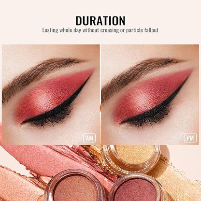 Oulac Cream Eyeshadow-Sombra de Ojos Highly Pigmented Natural Eyeshadow Waterproof&Long Lasting with Moisturizing Formula, Shimmer Glitter Eye Makeup Large Capacity. 6g.(21)