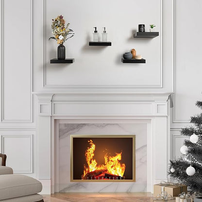 Sorbus Square Floating Shelf for Wall - 4 Small Shelves with Invisible Mounting Brackets for Living Room Decor, Bedroom, Bathroom Decor, Home & Kitchen - 9" Wall Shelf to Display Photos Trophies