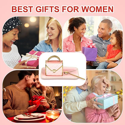 Zubebe 1 Set Coffee Mug Elegant Handbag Shaped Cup Modern Ceramic Purse Mug with Spoon and Saucer, 10oz Cute Creative Tea Cup for Office Home Woman Girls Gift (Pink)