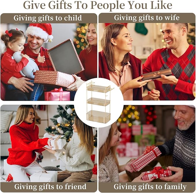 Bathroom Counter Organizer with Hair Dryer Holder, Hair Tool Countertop Storage, Cosmetics Skincare Shelf Organizer, Makeup Organizer Perfume for Dresser Vanity Tray(3 Tier-Gold)