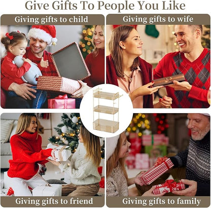 Bathroom Counter Organizer with Hair Dryer Holder, Hair Tool Countertop Storage, Cosmetics Skincare Shelf Organizer, Makeup Organizer Perfume for Dresser Vanity Tray(3 Tier-Gold)