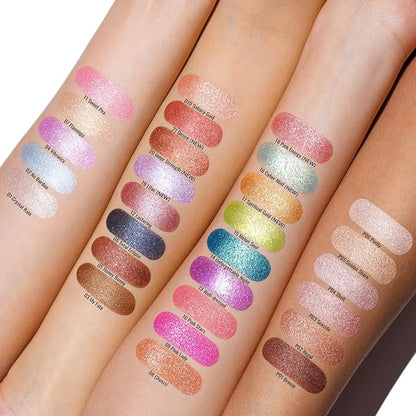 Oulac Cream Eyeshadow also for Highlighter Large Capacity Highly Pigmented Eye Shadow Waterproof &Long Lasting with Moisturizing Formula, Shimmer Glitter Eye Makeup. 6g.16+02