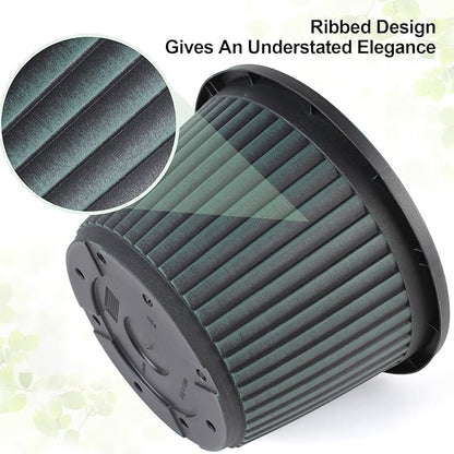 10 Inch Planter-Pots-for-Plants-Indoor-Outdoor, 4 Pack Plastic Flower Pots with Saucer & Drainage Holes, Modern Decorative Resin Garden Pots