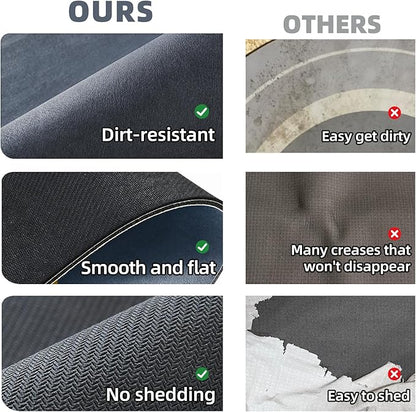 Bathroom Mat Quick Dry, Bathroom Rugs Non Slip Washable Thin Absorbent Bath Mat Fits Under Door Bathroom Floor Mat Perfect for Bath, Shower, or Sink 24"x60" Navy Blue