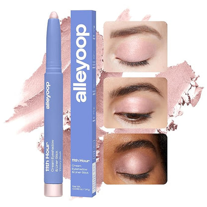 ALLEYOOP 11th Hour Waterproof Cream Eyeshadow Stick ?€? Long-Lasting Eye Shadow Pencil & Eyeliner, Cream to Powder Stick & Highlighter ?€? Smudge-Proof Eyeshadow Shimmer, Victory Blush Shimmer