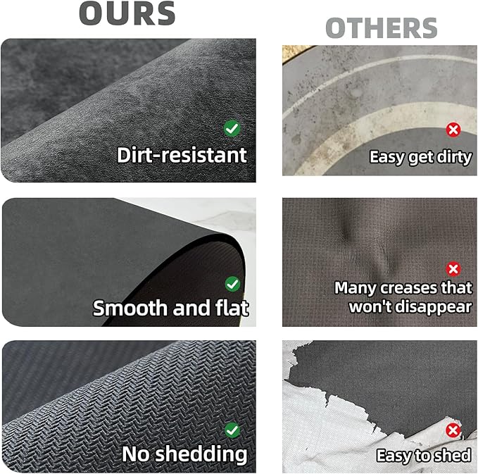 Bath Mat, Bathroom Rugs Non Slip Washable Thin Absorbent Quick Dry Bath Mat Fits Under Door Bathroom Floor Mat Perfect for Bath, Shower, or Sink 24"x70" Dark Grey