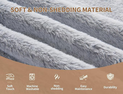 Boho Ottoman Living Room Furniture 26"x18" Large Round Ottomans Pouf Couch Foot Rest Grey Pouf Ottoman Foot Rest with Foam Chunk Filling Pouffe Ottomans Stuffed Foot Rest Poufs for Couch