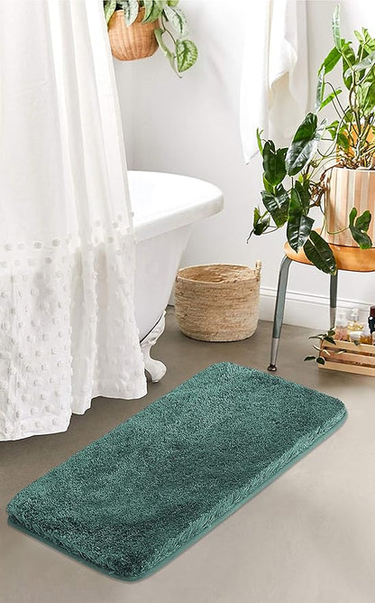 Suchtale Large Bathroom Rug Extra Soft and Absorbent Shaggy Bathroom Mat (24 x 40, Hunter Green) Machine Washable Microfiber Bath Mat for Bathroom, Non Slip Bath Mat, Bathroom Floor Mats Rubber Back