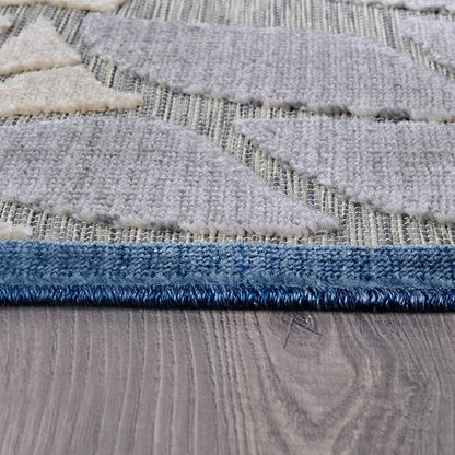 Beverly Rug Outdoor Rug 9x12 Large Modern Floral Tropical Area Rugs for Indoor and Outdoor Patio Easy to Clean Non Shedding Living Room Porch Garden Washable Outside Carpet (9 x 12 Blue)