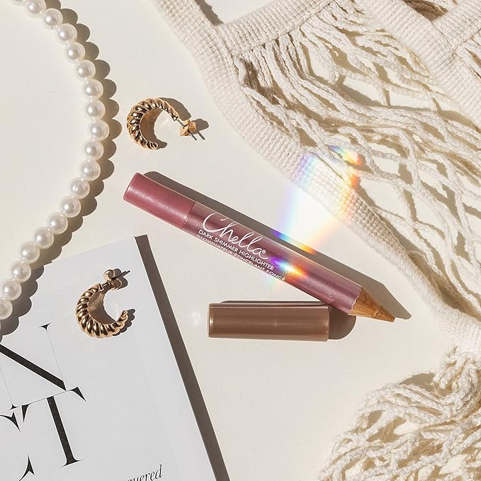 Chella Highlighter Makeup Pencil - Vegan, Cruelty Free, Paraben Free, Gluten Free - Use as a Highlighter, Concealer and Under Eye Liner (Dark Shimmer)