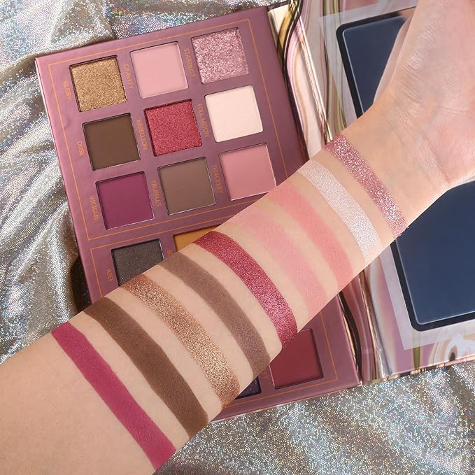 Prism Makeup Matte Eyeshadow Palette Pro 18 Colors Pigmented Shimmer Glitter Eye Shadow Palette, Blendable Long Lasting Waterproof Makeup Cosmetics Halloween Makeup Kit (02# Solitude)