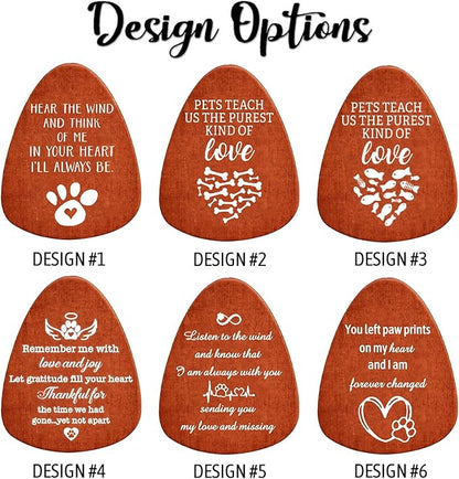 Personalized Pet Memorial Wind Chimes - Dog Memorial Gifts for Loss of Dog,Dogs Remembrance Bereavement Gift,Custom Pet Loss Sympathy Gifts in Memory of Dogs Cats (Design 2)