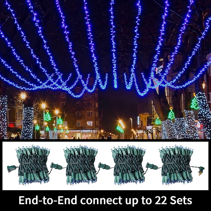 100 Count Blue - String Lights - 21.6FT LED Christmas Lights, Mini led Lights for Indoor Outdoor Home Holiday Party Wedding Independence Day Decoration