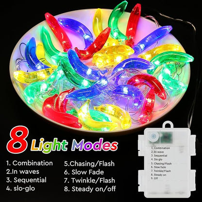 Couah [ 8 Modes & Timer ] Tropical Fruit Banana String Lights, 16 FT Summer String Lights with 30LED Banana Lights, Summer Fairy Lights Battery Operated for Tropical Beach Party Birthday Summer Decor