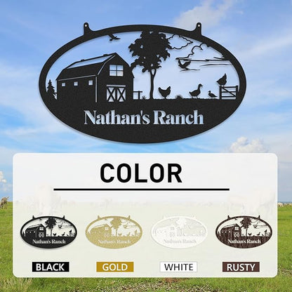 Personalized Metal Farm Signs, Custom Rustic Ranch Decor, Farmhouse Outdoor Decor, Custom Last Name Sign, Large Metal Wall Art, Outdoor Barn Sign, Family Farm Sign, Farmer Ranch Gifts