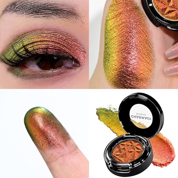 CHARMACY Duochrome Eyeshadow, Insane Shifters Chameleon Eyeshadow, Creates High-Impact, Metallic Eye Looks, 100% Vegan and Cruelty Free, 1.9g (#901)